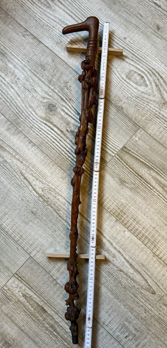 Gehstock aus holz - gehstock, braun