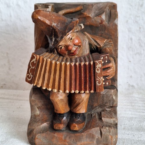 Antike holzfigur zwerg - antike,