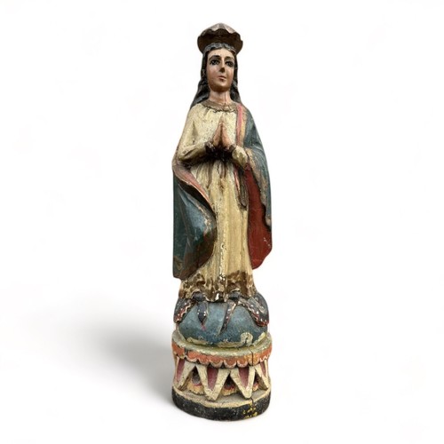 Antike holzfigur maria - antike,
