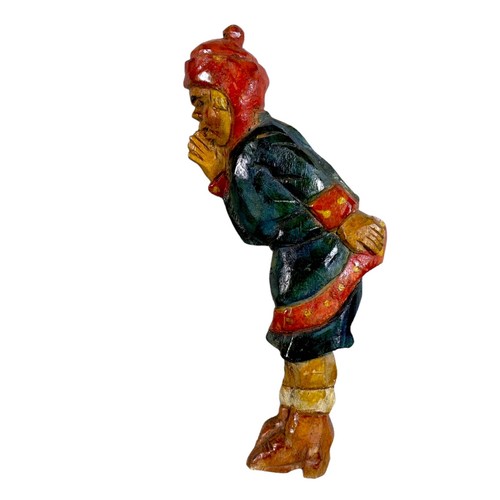 Antike holz wandfigur - antike, holz-wandfigur/kind