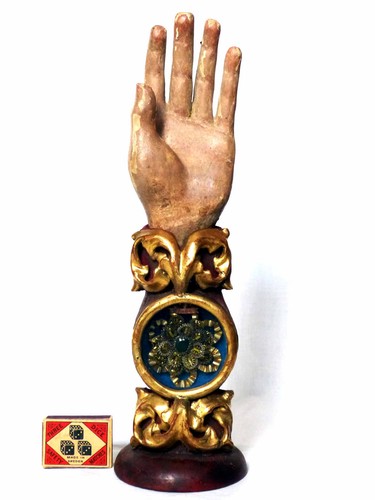Armreliquiar holz geschnitzt - +,