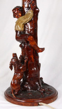 Antike Holz Skulptur signiert