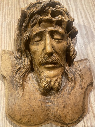 Jesuskopf holzrelief mit - holzrelief,