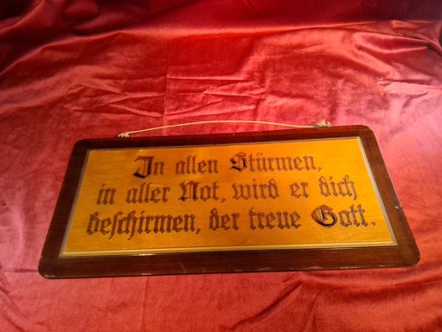 Antikes holzbild spruchbild - antikes,