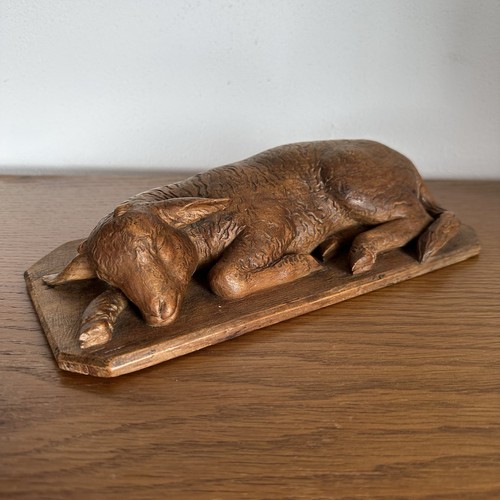 Antike holz skulptur lamm - holz,