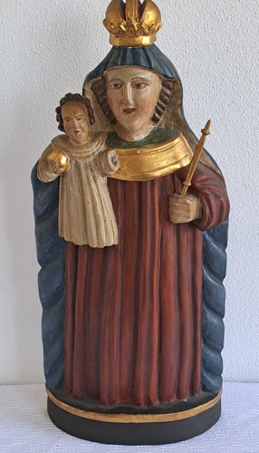 Antike holz figur muttergottes - holz,