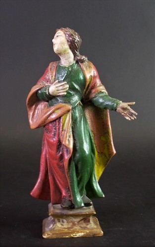 Antike holzfigur johannes - -,