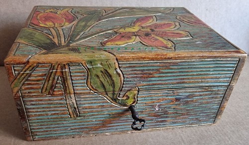 Jugendstil kästchen aus - kästchen, holz