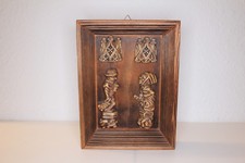 Antikes Holzrelief Wandbild